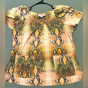 Size large Koi scrub top